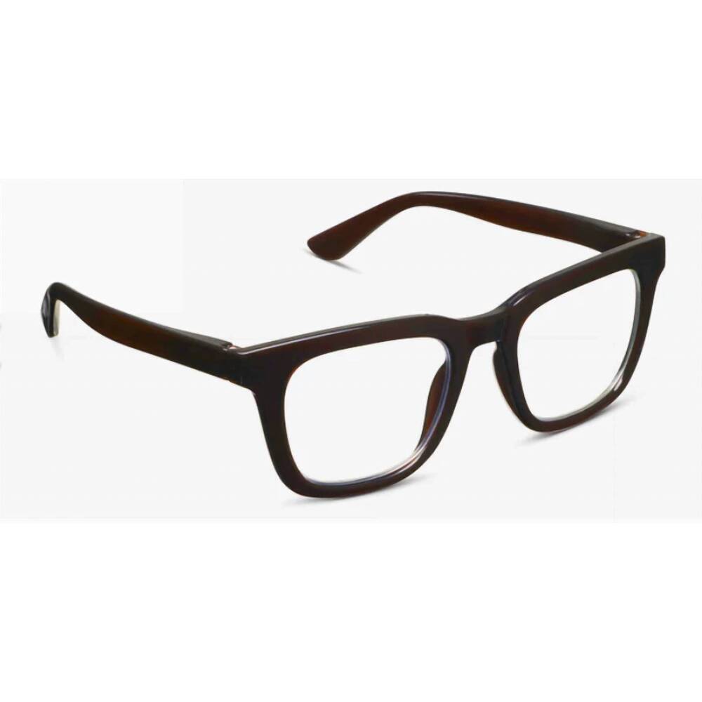 NEW PEEPERS unisex cavern progressive glasses in coffee 1.5 strength with case!
